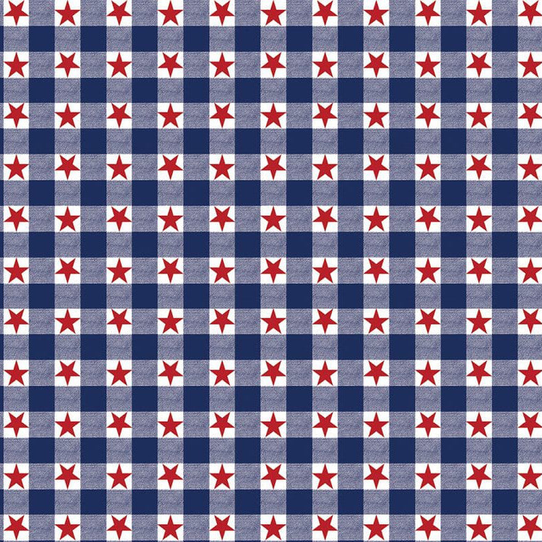 Patriotic Check 22" x 22" Patriotic Print Bandana