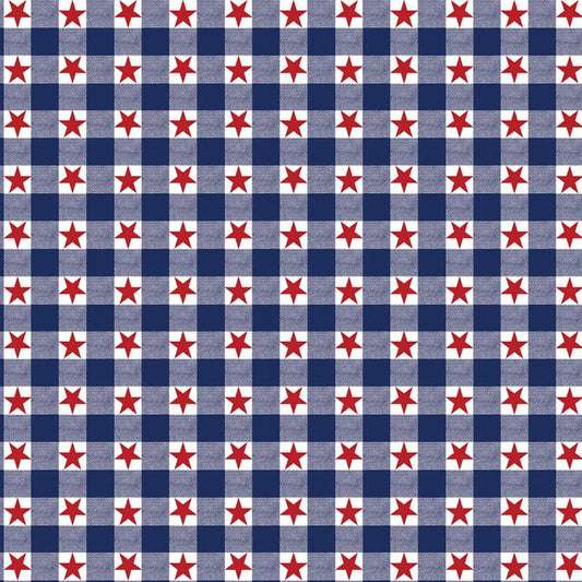 Patriotic Check 22" x 22" Patriotic Print Bandana