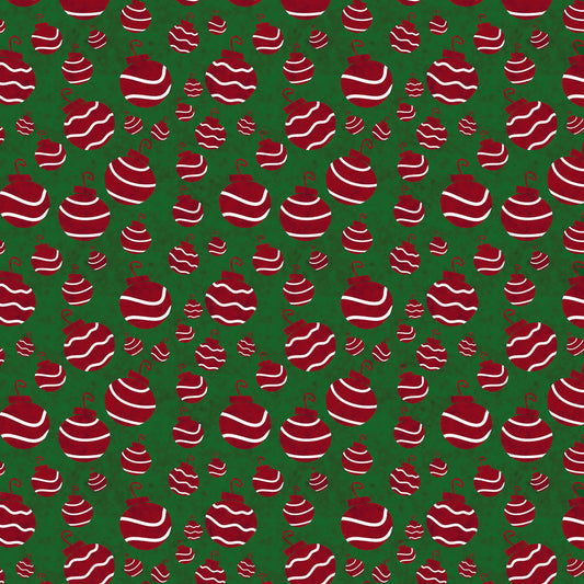 Christmas Ornaments 22" x 22" Seasonal Print Bandana