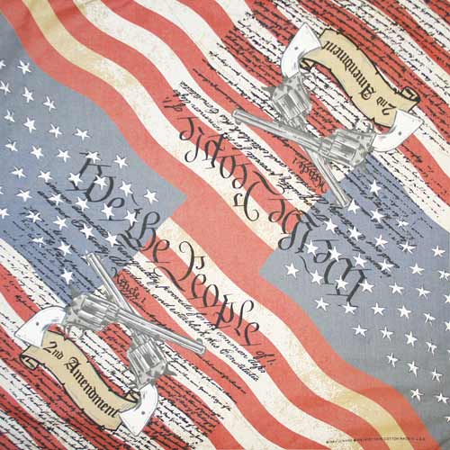 2nd Amendment 22" x 22" Patriotic Print Bandana