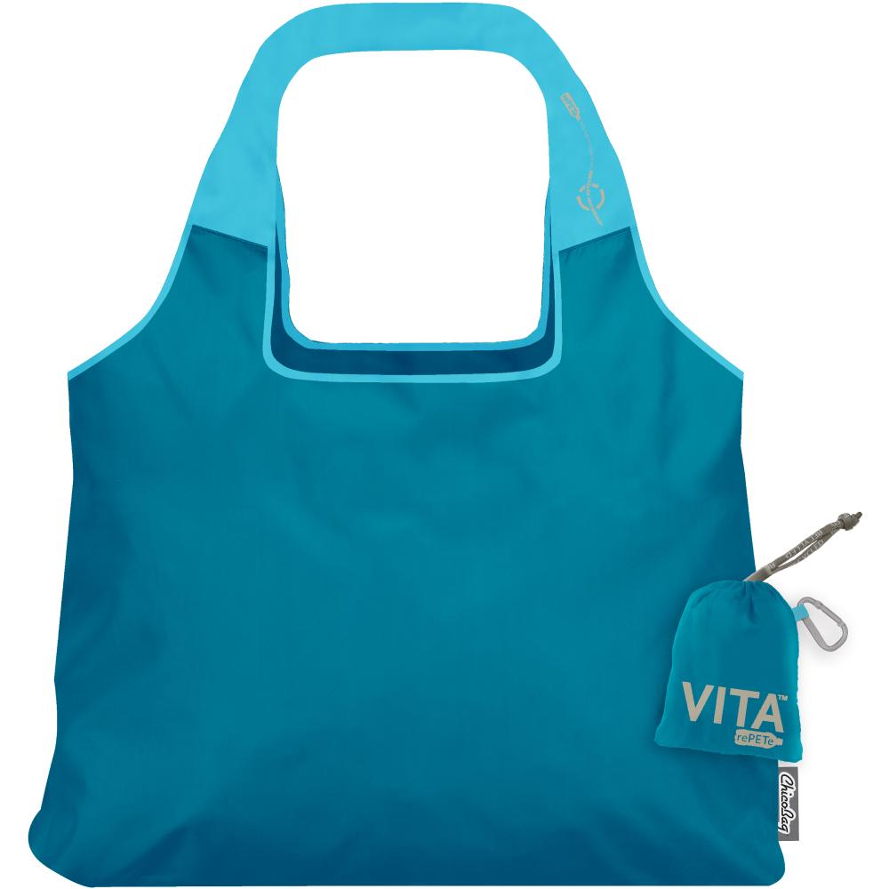 ChicoBag Vita RePETe Reusable Tote Bag with Carabiner Compact Reusable Shopping