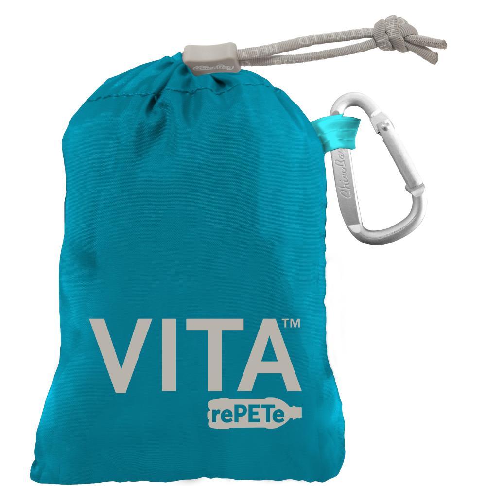 ChicoBag Vita RePETe Reusable Tote Bag with Carabiner Compact Reusable Shopping