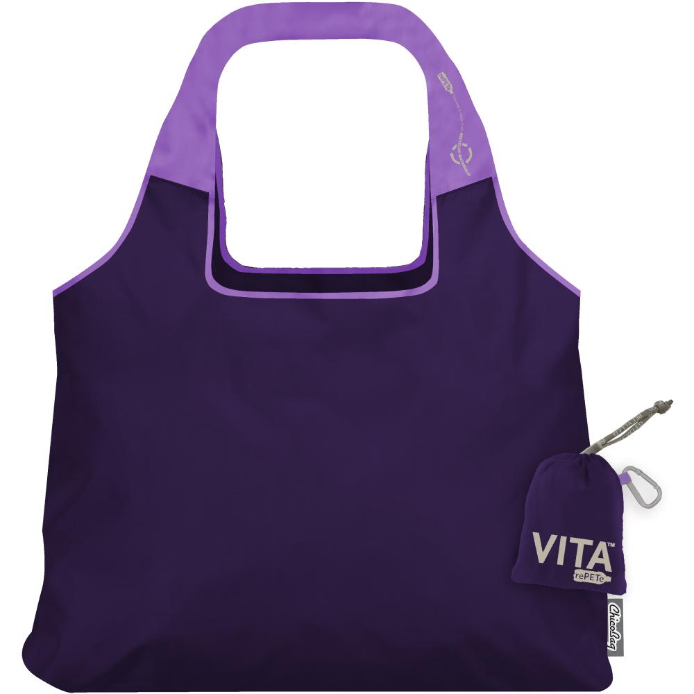 ChicoBag Vita RePETe Reusable Tote Bag with Carabiner Compact Reusable Shopping