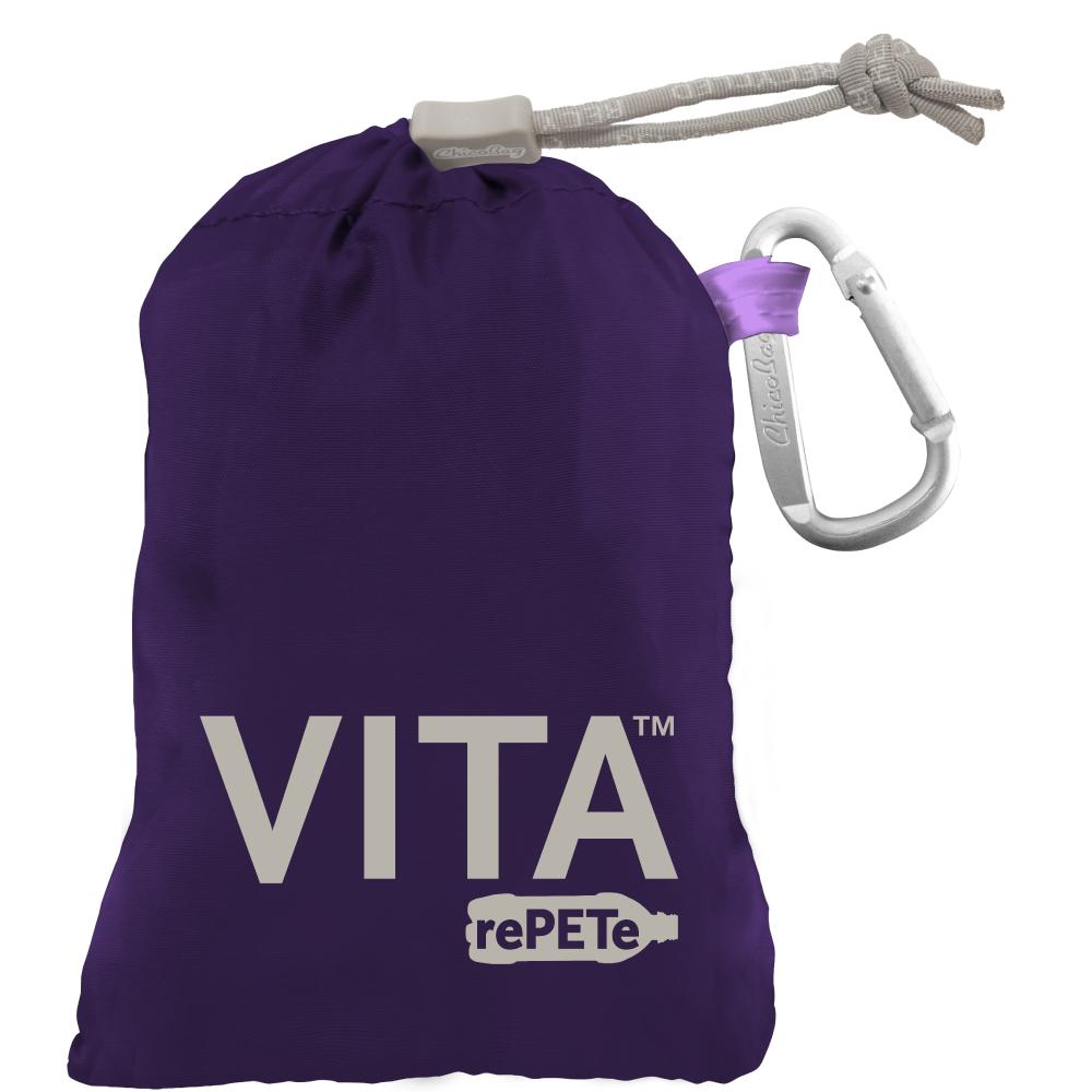 ChicoBag Vita RePETe Reusable Tote Bag with Carabiner Compact Reusable Shopping