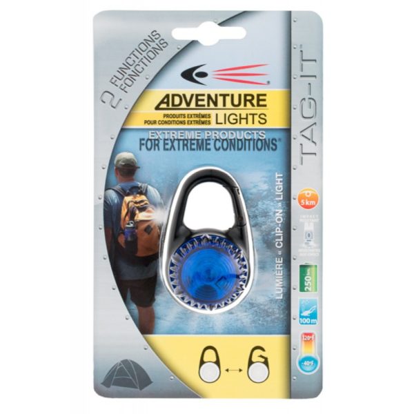 Guardian Tag-It LED Clip On Light (Blue) Carabiner Waterproof