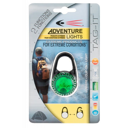 Guardian Tag-It LED Clip On Light (Green) Carabiner Waterproof