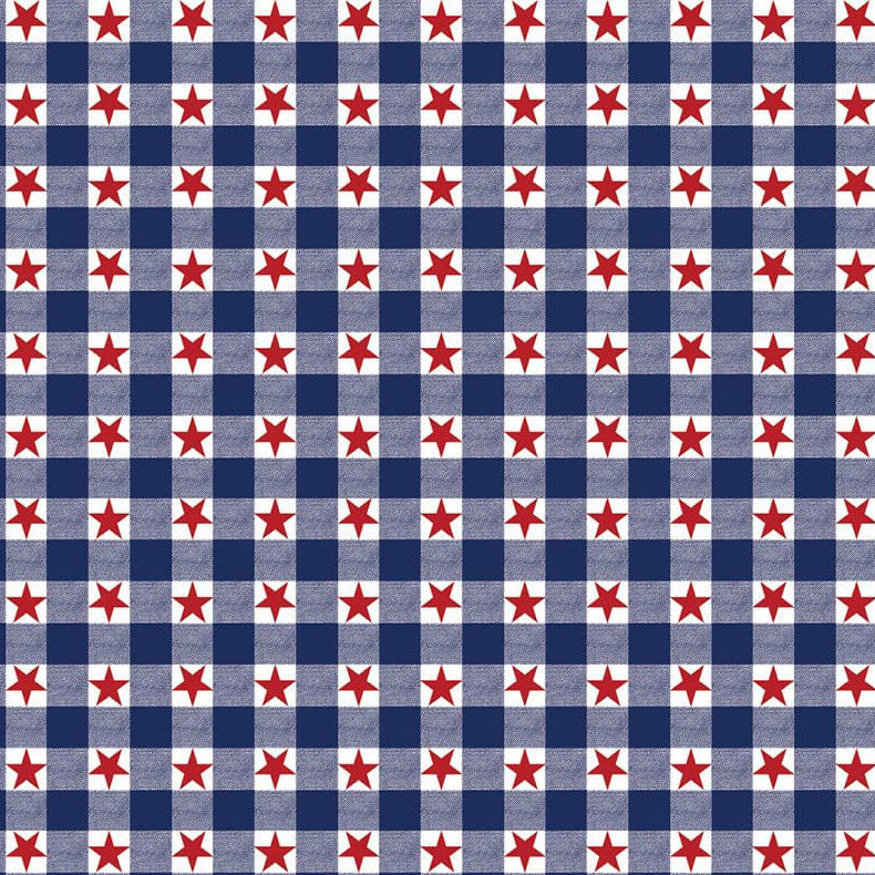 Patriotic Check 22" x 22" Patriotic Print Bandana