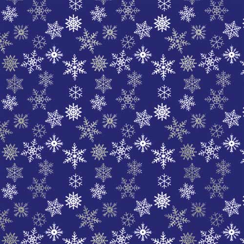 Glitter Snowflake 22" x 22" Christmas Print Bandana