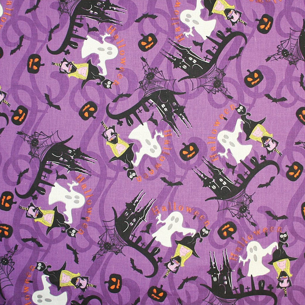 Witches & Ghosts 22" x 22" Halloween Print Bandana