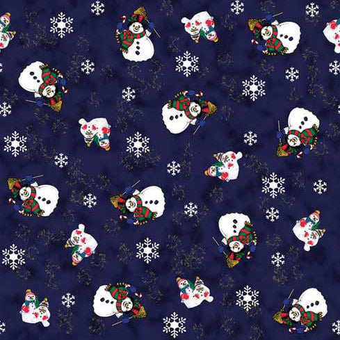 Snowmen 22" x 22" Christmas Print Bandana