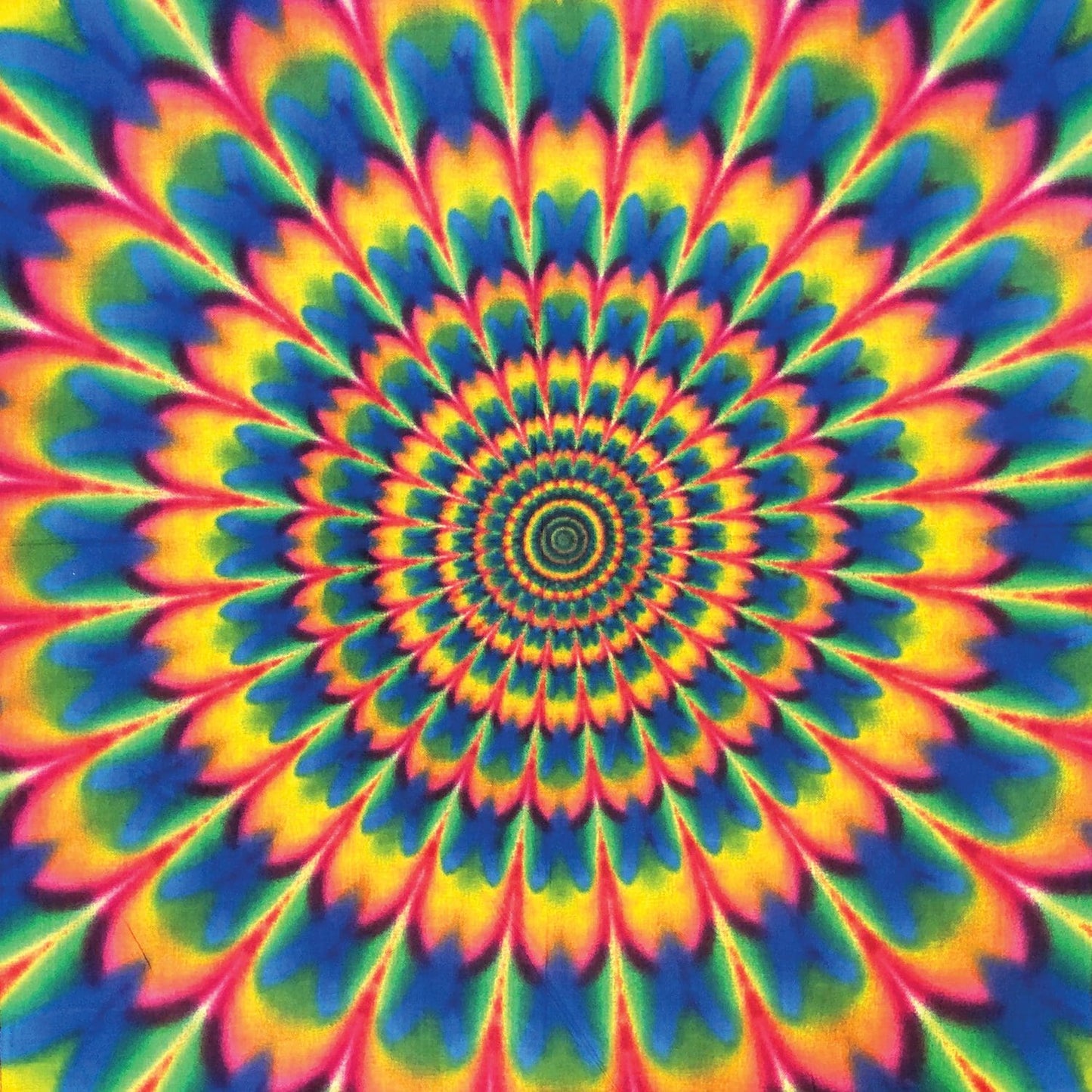 Psychedelic 22" x 22" Tie-Dye Print Bandana