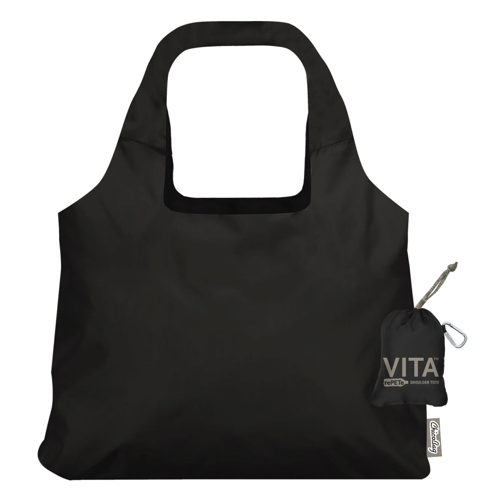 ChicoBag Vita Tote (rePETe + Refine) Reusable Tote Bag with Carabiner Compact Reusable Shopping