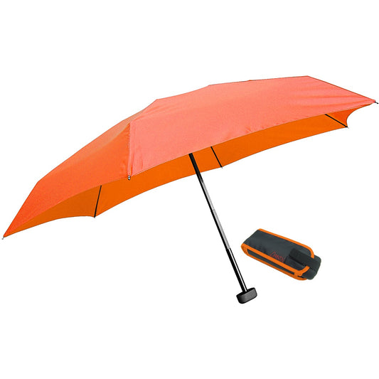 EuroSCHIRM Dainty Travel Umbrella, Ultra-compact, Lightweight Trekking, Orange