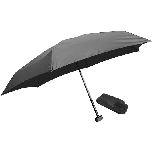 EuroSCHIRM Dainty Travel Umbrella, Ultra-compact, Lightweight Trekking, Black