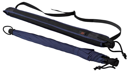 EuroSCHIRM Swing Professional Trekking Umbrella, 38.5”, Durable Fiberglass Fixed Shaft, Navy