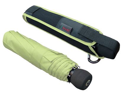 EuroSCHIRM Light Trek Umbrella, Compact, Ultra-light weight, Trekking, Hiking, 38”, Light Green