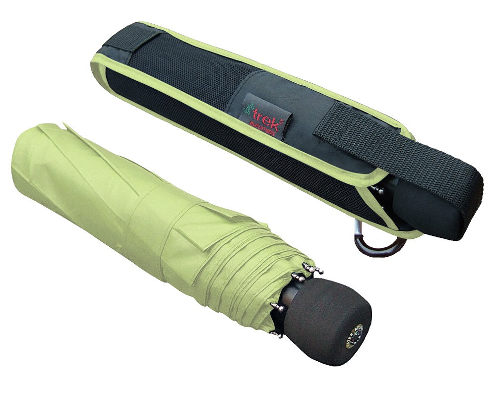 EuroSCHIRM Light Trek Automatic Folding Umbrella, Compact, Ultra-light weight, 38”, Light Green