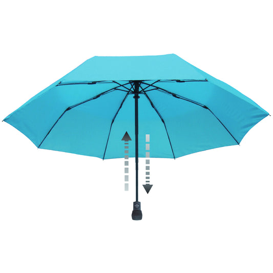 EuroSCHIRM Light Trek Automatic Folding Umbrella, Compact, Ultra-light weight, 38”, Ice Blue