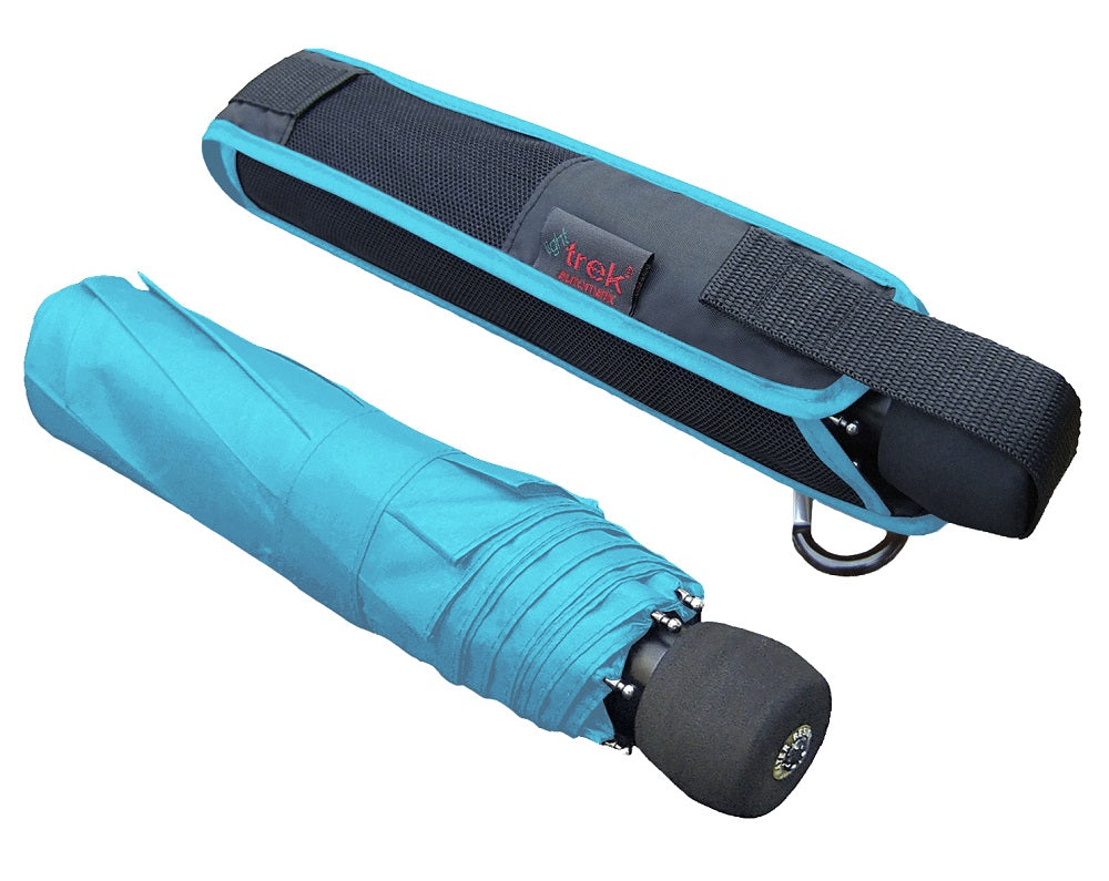 EuroSCHIRM Light Trek Automatic Folding Umbrella, Compact, Ultra-light weight, 38”, Ice Blue