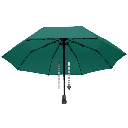 EuroSCHIRM Light Trek Automatic Folding Umbrella, Compact, Ultra-light weight, 38”, Green