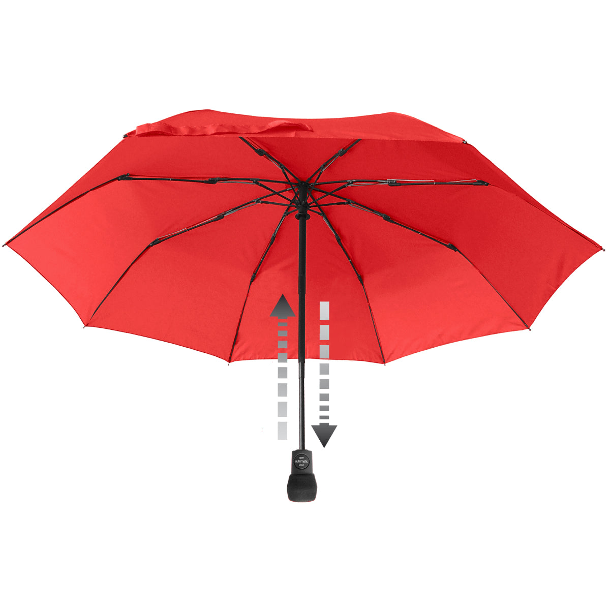 EuroSCHIRM Light Trek Automatic Folding Umbrella, Compact, Ultra-light weight, 38”, Red