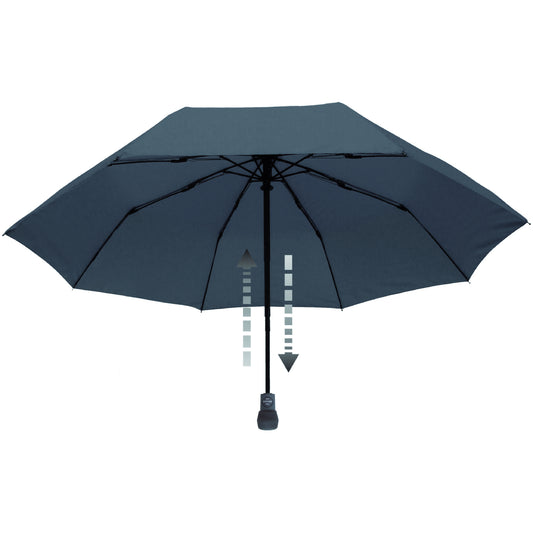 EuroSCHIRM Light Trek Automatic Folding Umbrella, Compact, Ultra-light weight, 38”, Navy