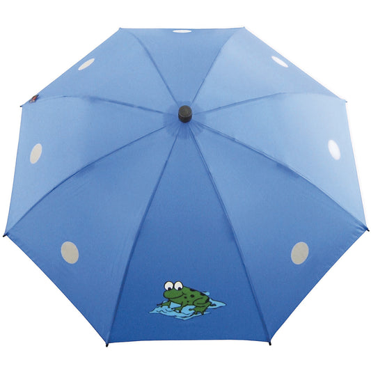 EuroSCHIRM Swing Liteflex Kids Umbrella, 33” Width, Fixed Fiberglass Shaft, Reflective, Blue
