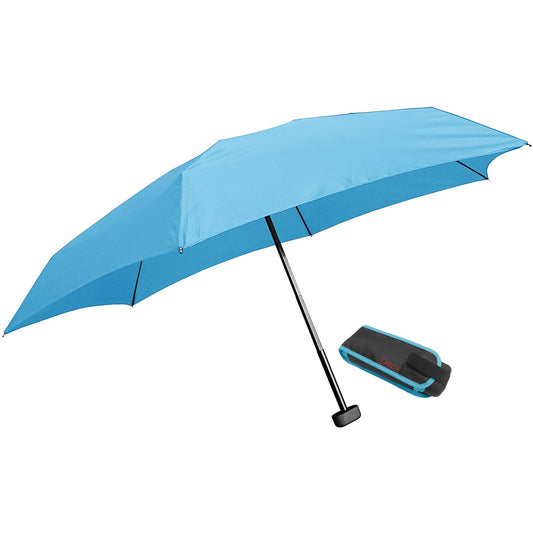 EuroSCHIRM Dainty Travel Umbrella, Ultra-compact, Lightweight Trekking, Ice Blue