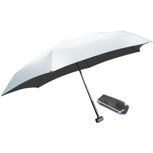 EuroSCHIRM Dainty Travel Umbrella, Ultra-compact, Lightweight Trekking, Silver (UV Protective)