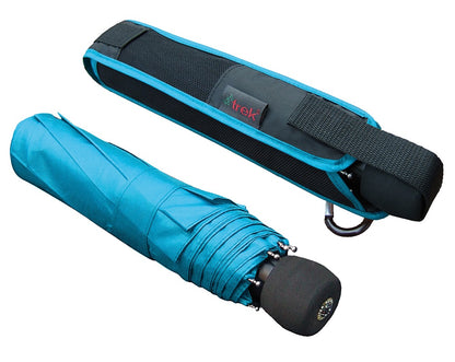 EuroSCHIRM Light Trek Umbrella, Compact, Ultra-light weight, Trekking, Hiking, 38”, Ice Blue