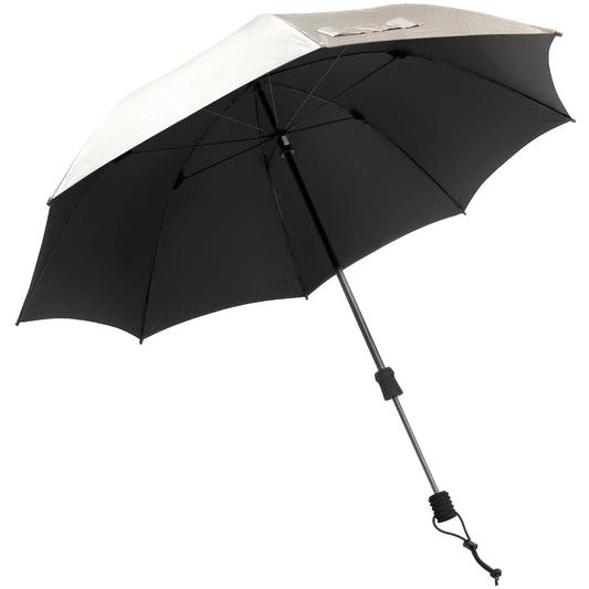 EuroSCHIRM Swing Handsfree, Adjustable Height Trekking Umbrella, Light Weight, 44”, Silver (UV Protective)