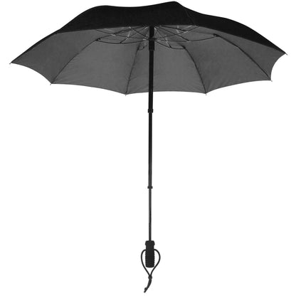 EuroSCHIRM Telescope Handsfree Trekking Umbrella, With Mounting Hardware, 43", Black