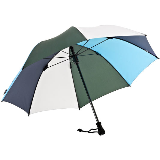 EuroSCHIRM Birdiepal Outdoor Umbrella, Extremely Durable, Lightweight, Trekking, Hiking, 40”, Blue Panels