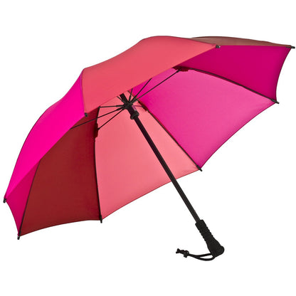 EuroSCHIRM Swing Professional Trekking Umbrella, 38.5”, Durable Fiberglass Fixed Shaft, Pink Panels