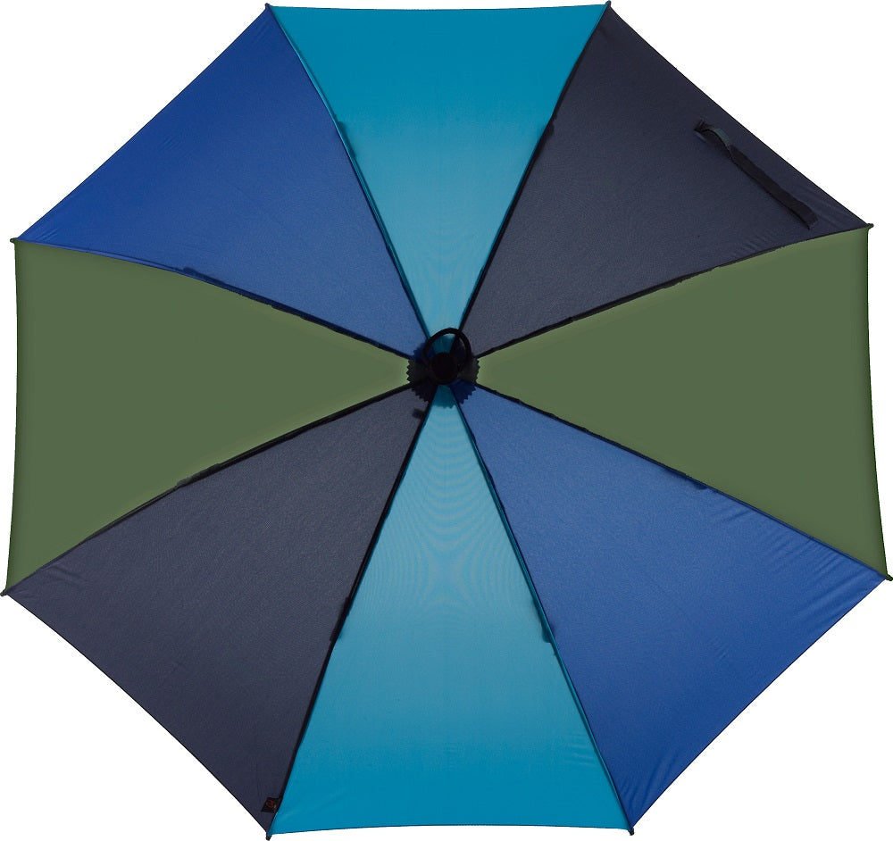 EuroSCHIRM Swing Handsfree, Adjustable Height Trekking Umbrella, Light Weight, 44”, Blue Panels