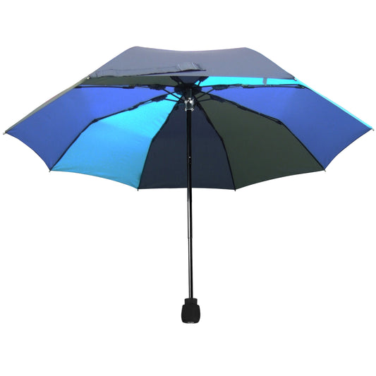 EuroSCHIRM Light Trek Umbrella, Compact, Ultra-light weight, Trekking, Hiking, 38”, Blue Panels