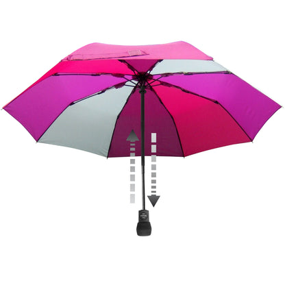 EuroSCHIRM Light Trek Automatic Folding Umbrella, Compact, Ultra-light weight, 38”, Purple Panels