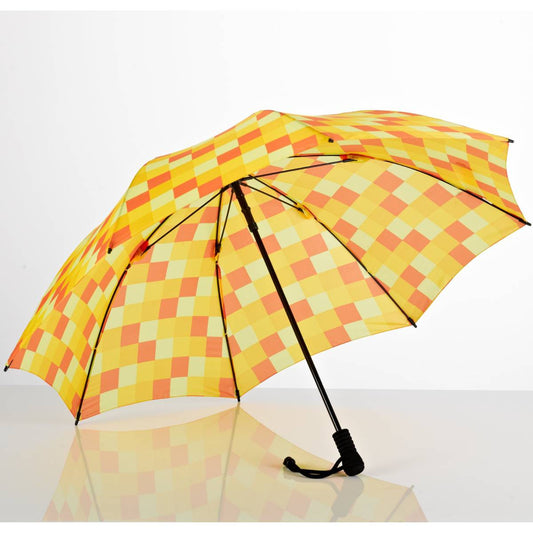 EuroSCHIRM Swing Liteflex Ultra-Light Weight Trekking Umbrella, 37.5”, Yellow Squares