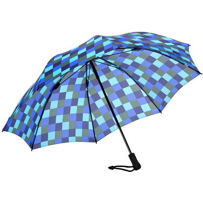 EuroSCHIRM Swing Liteflex Ultra-Light Weight Trekking Umbrella, 37.5”, Blue Squares