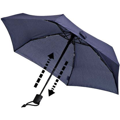 EuroSCHIRM Dainty Automatic Umbrella, Lightweight, Trekking, Hiking, 36”, Navy