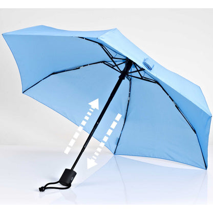 EuroSCHIRM Dainty Automatic Umbrella, Lightweight, Trekking, Hiking, 36”, Ice Blue