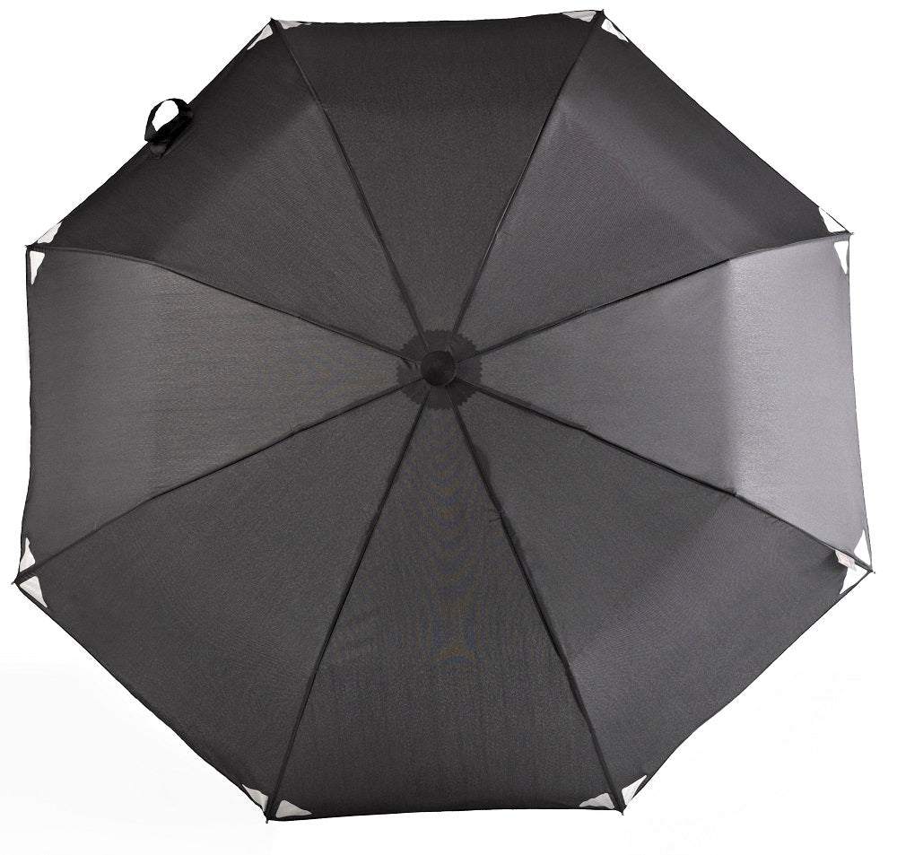 EuroSCHIRM Light Trek Automatic Folding Umbrella, Compact, Ultra-light weight, 38”, Reflective Black