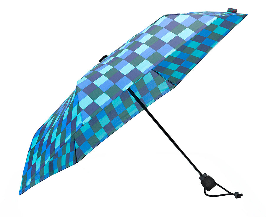 EuroSCHIRM Light Trek Ultra, Ultra-Light Weight Trekking Umbrella, 38”, Blue Squares