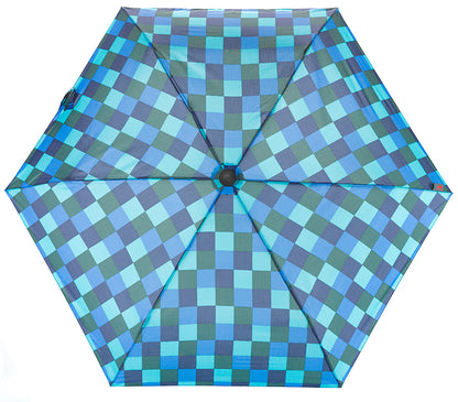 EuroSCHIRM Light Trek Ultra, Ultra-Light Weight Trekking Umbrella, 38”, Blue Squares