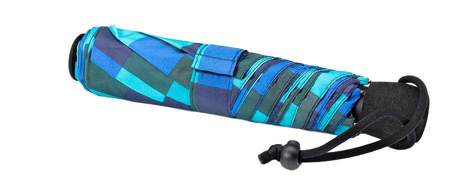 EuroSCHIRM Light Trek Ultra, Ultra-Light Weight Trekking Umbrella, 38”, Blue Squares