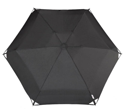 EuroSCHIRM Dainty Travel Umbrella, Ultra-compact, Lightweight Trekking, Reflective Black