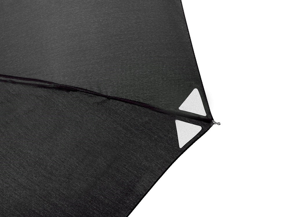 EuroSCHIRM Dainty Travel Umbrella, Ultra-compact, Lightweight Trekking, Reflective Black