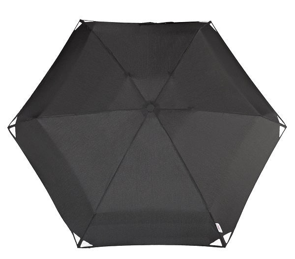 EuroSCHIRM Dainty Automatic Umbrella, Lightweight, Trekking, Hiking, 36”, Reflective Black