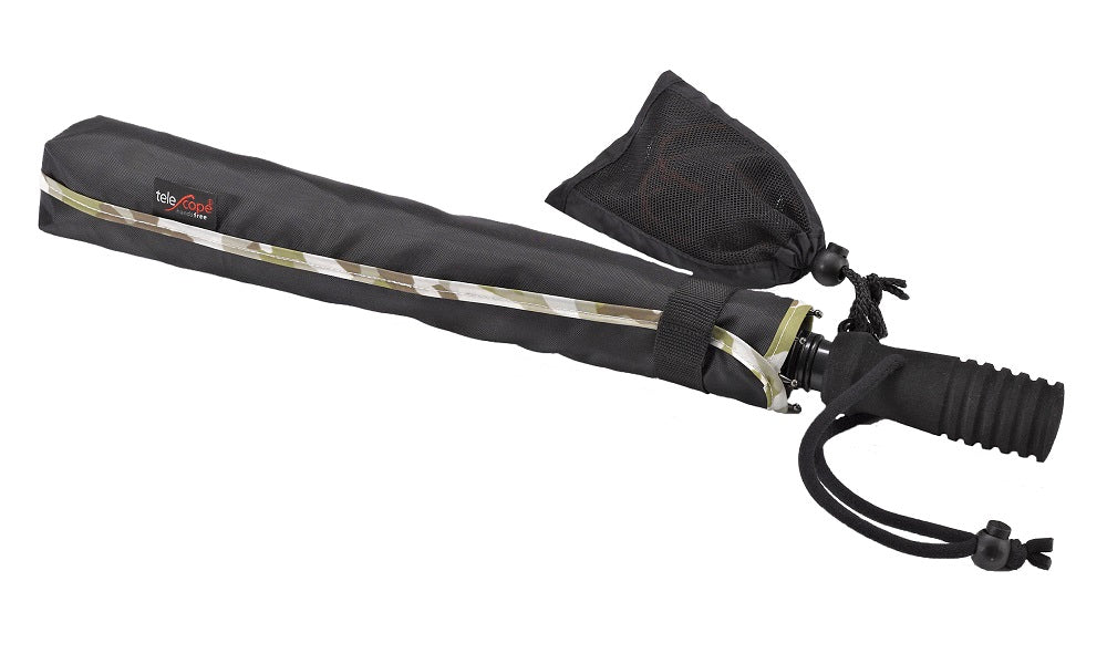 EuroSCHIRM Telescope Handsfree Trekking Umbrella, With Mounting Hardware, 43", Camouflage