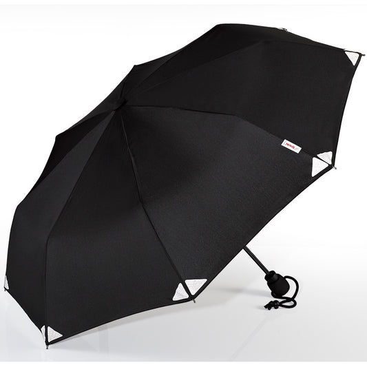 EuroSCHIRM Light Trek Umbrella, Compact, Ultra-light weight, Trekking, Hiking, 38”, Reflective Black